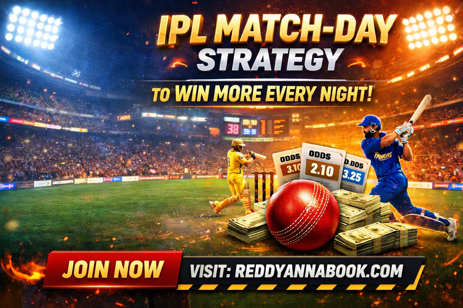 Reddy Anna Book ID IPL Match-Day Strategy to Win More Every Night ...