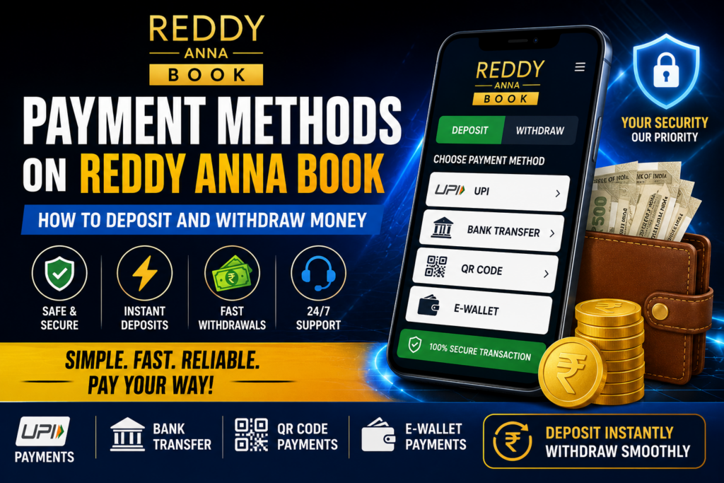 Payment Methods on Reddy Anna Book: How to Deposit and Withdraw Money Easily